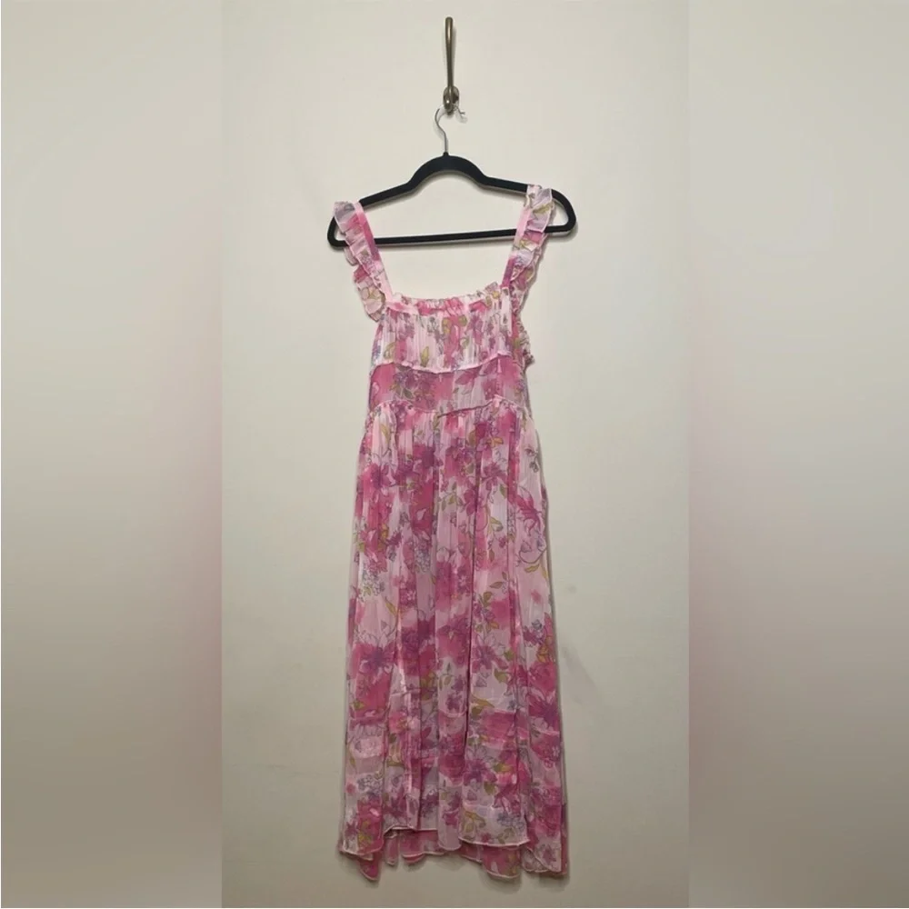 Free People Moon Phase Printed Midi Dress in Pop Combo